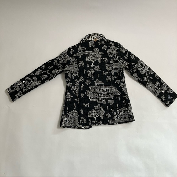 VINTAGE reversible textured and patterned blazer - Picture 4 of 9